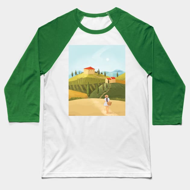 Tuscany, Italy Baseball T-Shirt by Petras